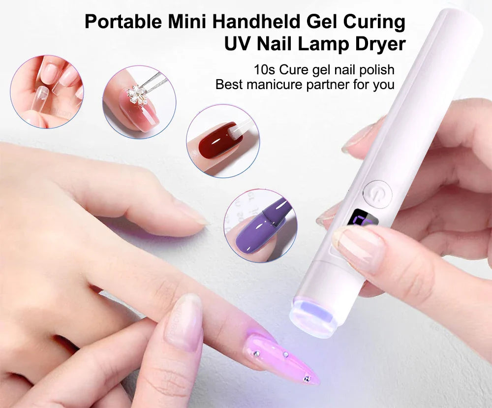 UV LED Nail Lamp Mini UV Nail Lamp for Manicure Portable Nail Dryer