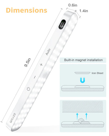 WILLED  Motion Sensor Cabinet Light Battery Display